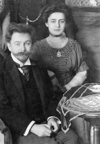 Alexander Scriabin, composer and pianist, with his second wife